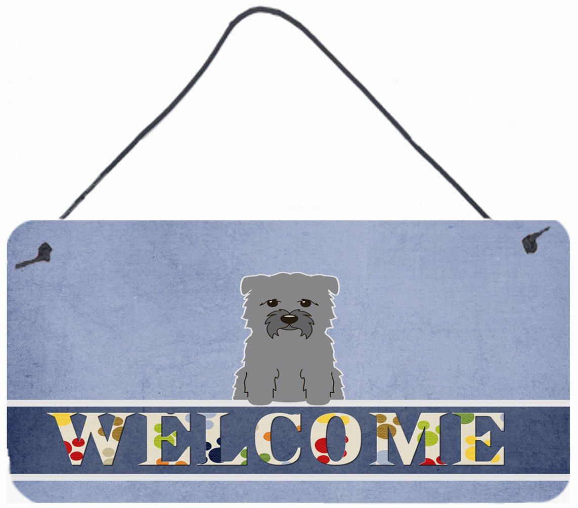 Glen of Imal Grey Welcome Wall or Door Hanging Prints BB5640DS812 by Caroline's Treasures