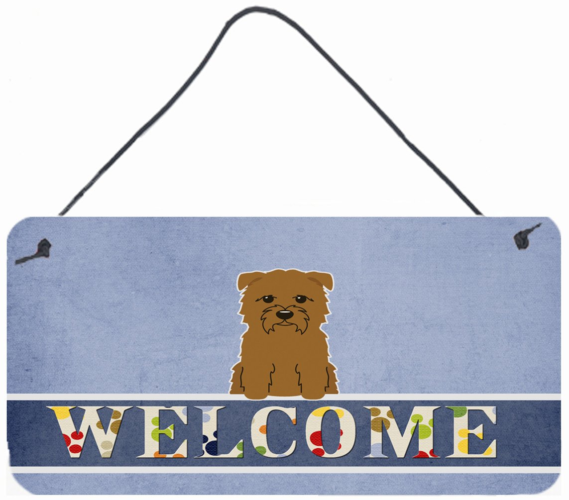 Glen of Imal Tan Welcome Wall or Door Hanging Prints BB5641DS812 by Caroline's Treasures