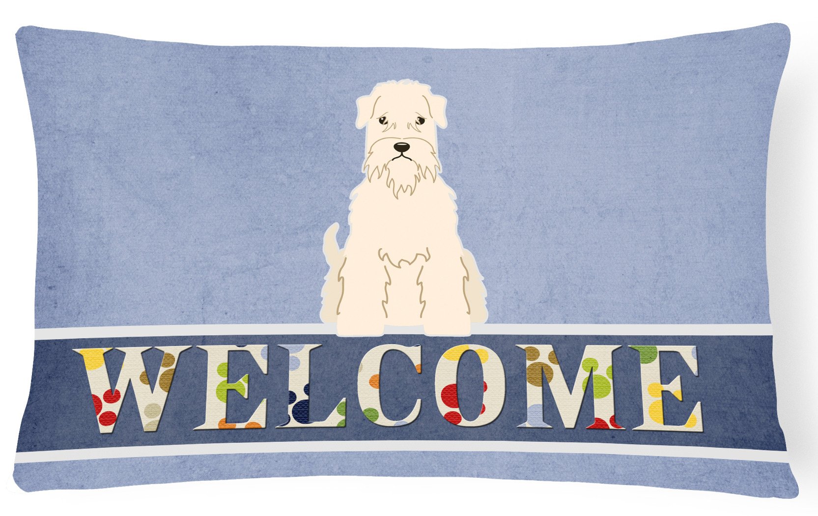 Soft Coated Wheaten Terrier Welcome Canvas Fabric Decorative Pillow BB5642PW1216 by Caroline's Treasures