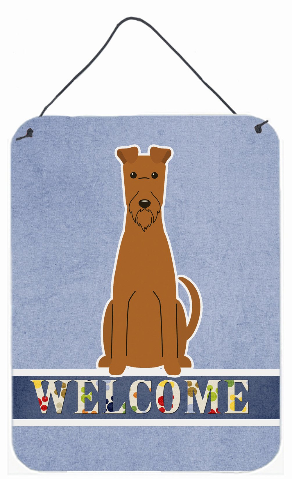 Irish Terrier Welcome Wall or Door Hanging Prints BB5643DS1216 by Caroline&#39;s Treasures