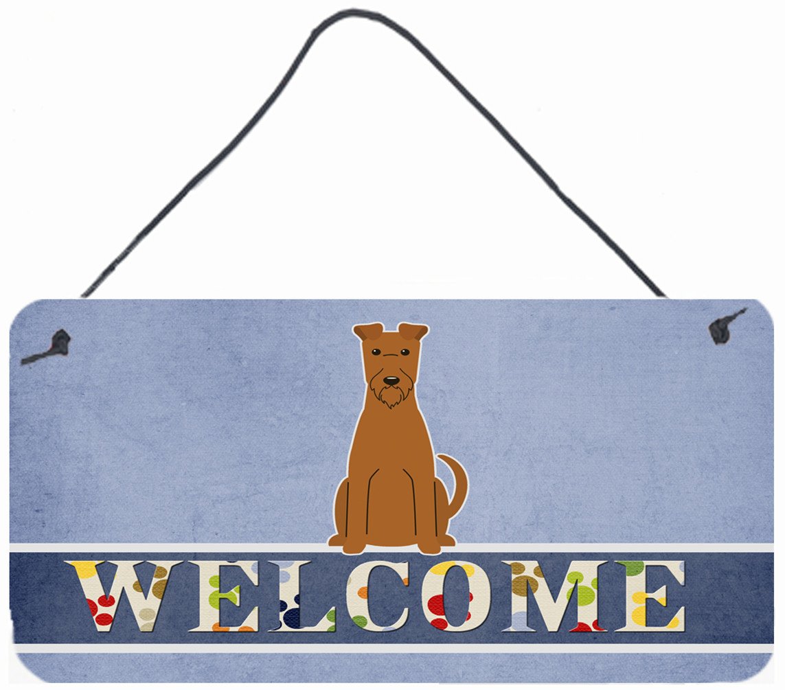 Irish Terrier Welcome Wall or Door Hanging Prints BB5643DS812 by Caroline&#39;s Treasures