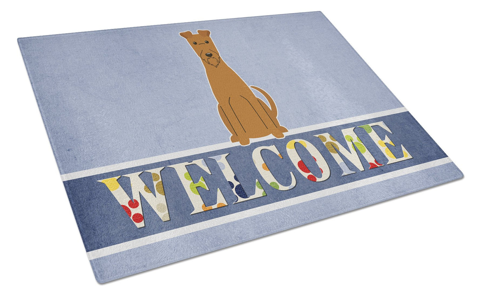 Irish Terrier Welcome Glass Cutting Board Large BB5643LCB by Caroline's Treasures