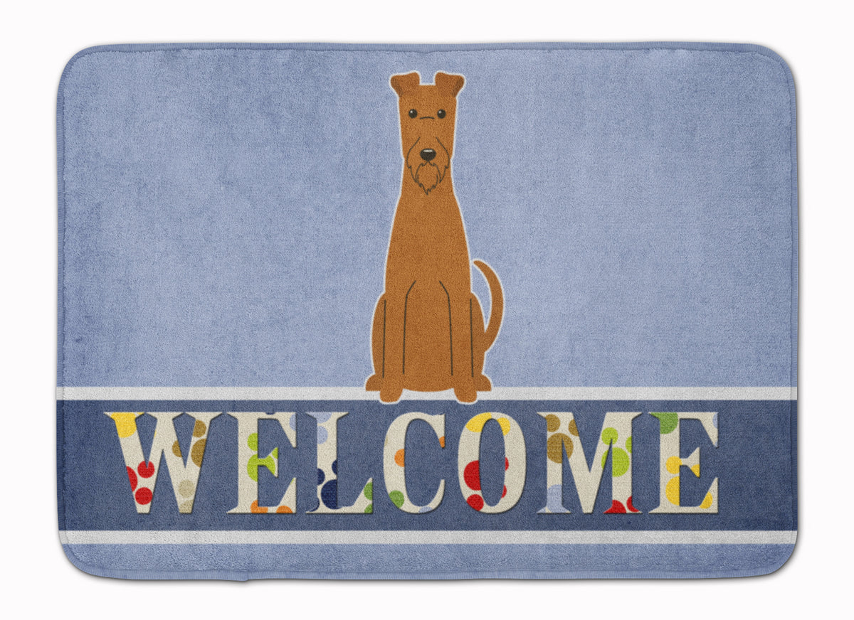 Irish Terrier Welcome Machine Washable Memory Foam Mat BB5643RUG - the-store.com