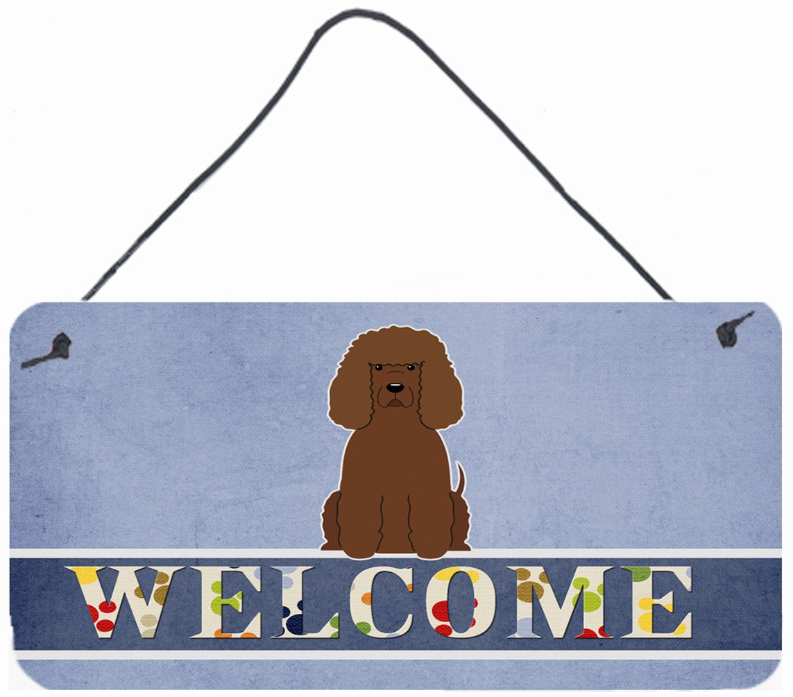 Irish Water Spaniel Welcome Wall or Door Hanging Prints BB5644DS812 by Caroline's Treasures