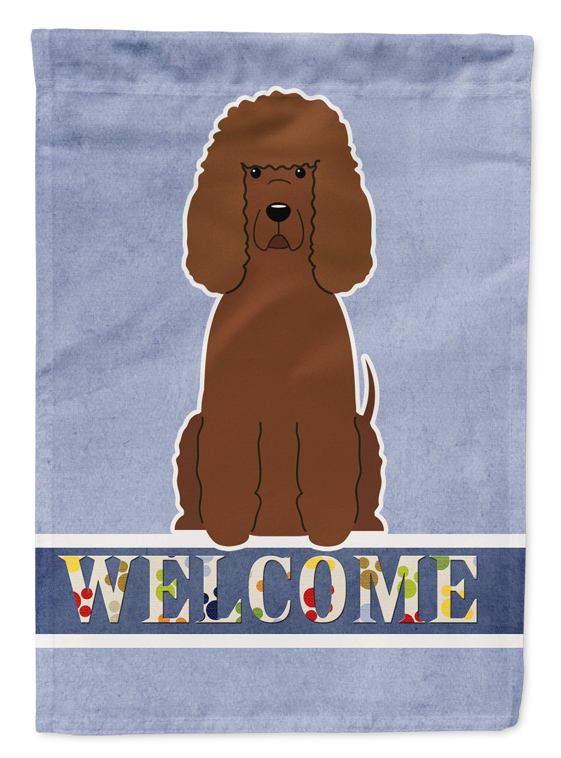 Irish Water Spaniel Welcome Flag Garden Size BB5644GF  the-store.com.