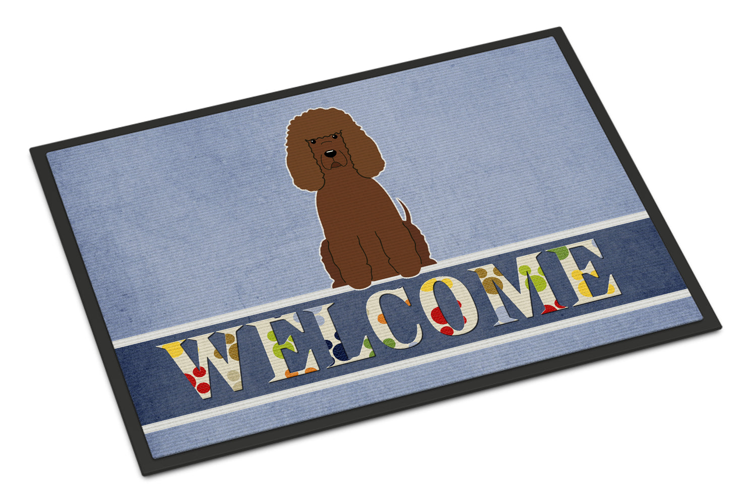 Irish Water Spaniel Welcome Indoor or Outdoor Mat 18x27 BB5644MAT - the-store.com