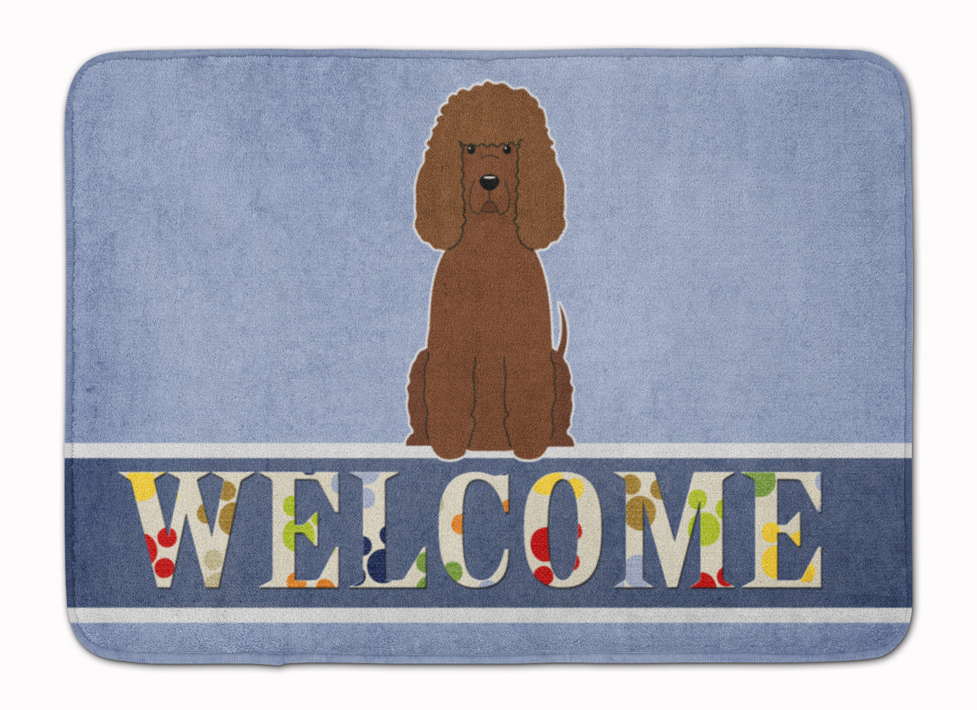 Irish Water Spaniel Welcome Machine Washable Memory Foam Mat BB5644RUG - the-store.com