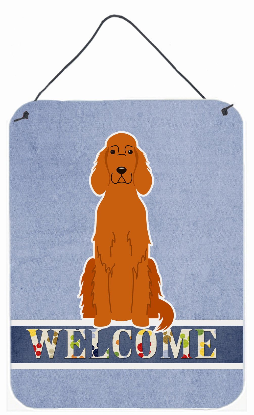 Irish Setter Welcome Wall or Door Hanging Prints BB5645DS1216 by Caroline's Treasures