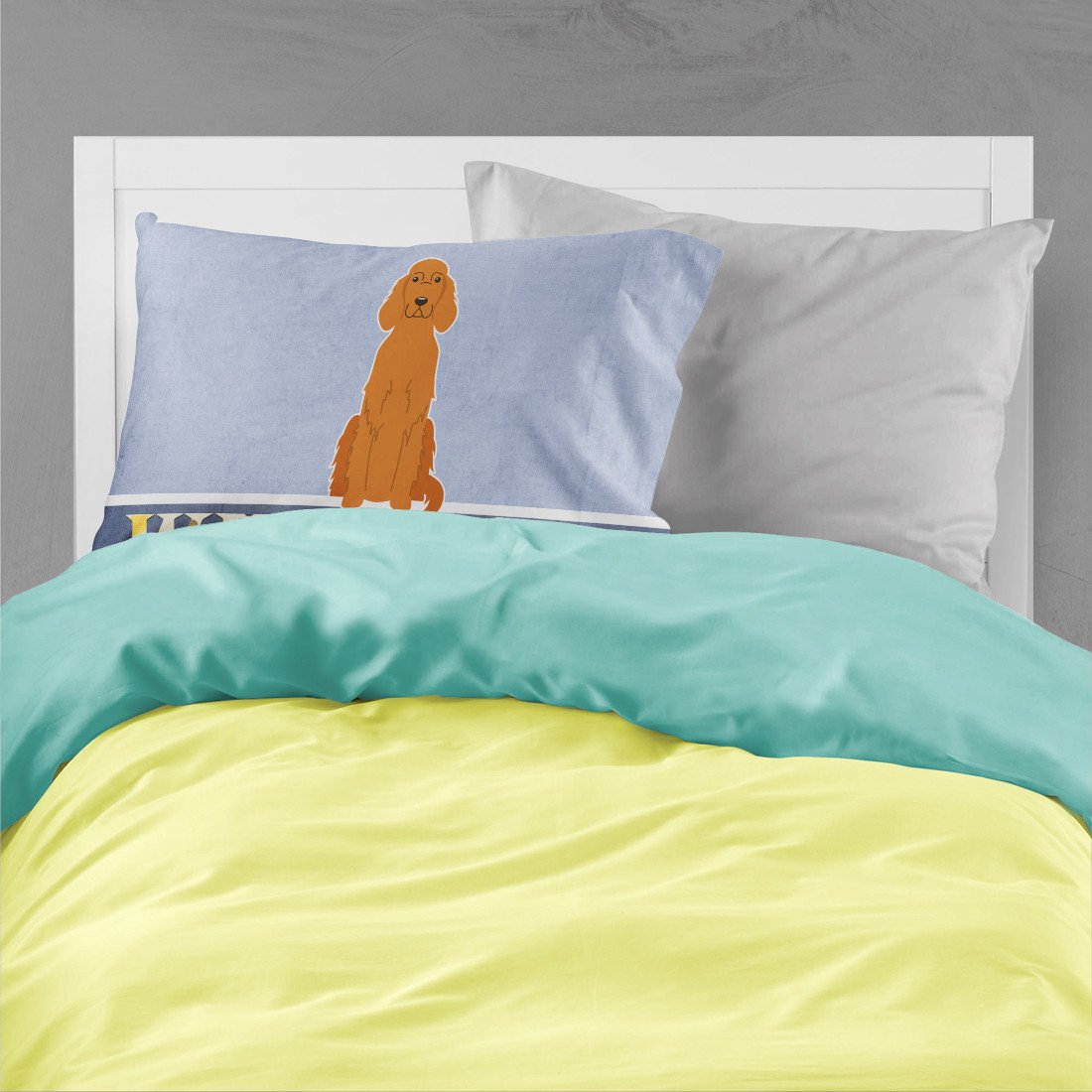 Irish Setter Welcome Fabric Standard Pillowcase BB5645PILLOWCASE by Caroline's Treasures