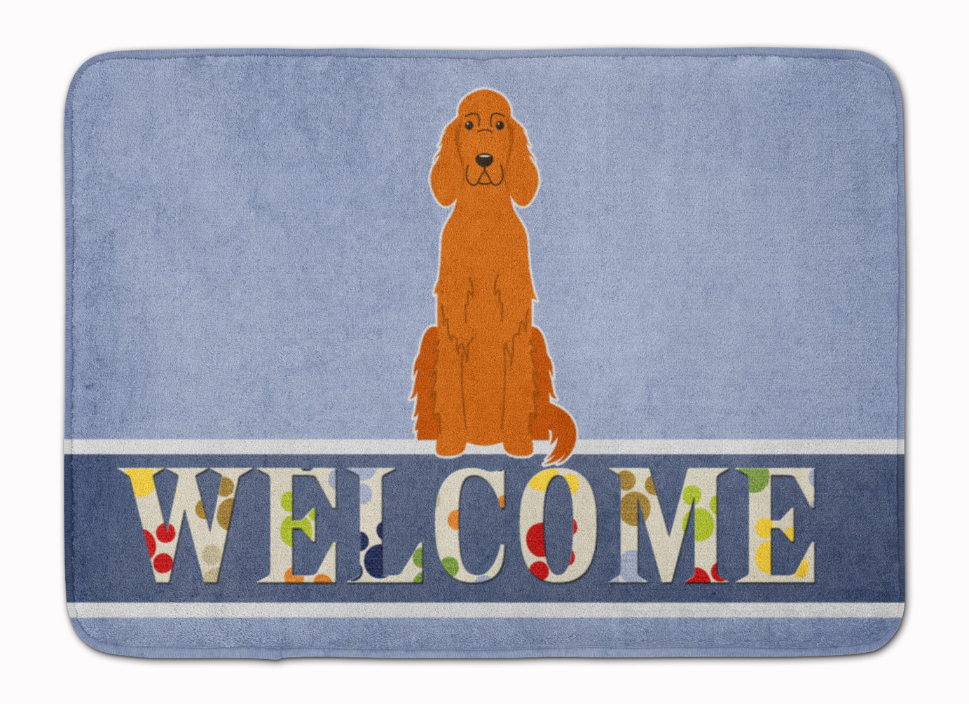 Irish Setter Welcome Machine Washable Memory Foam Mat BB5645RUG - the-store.com