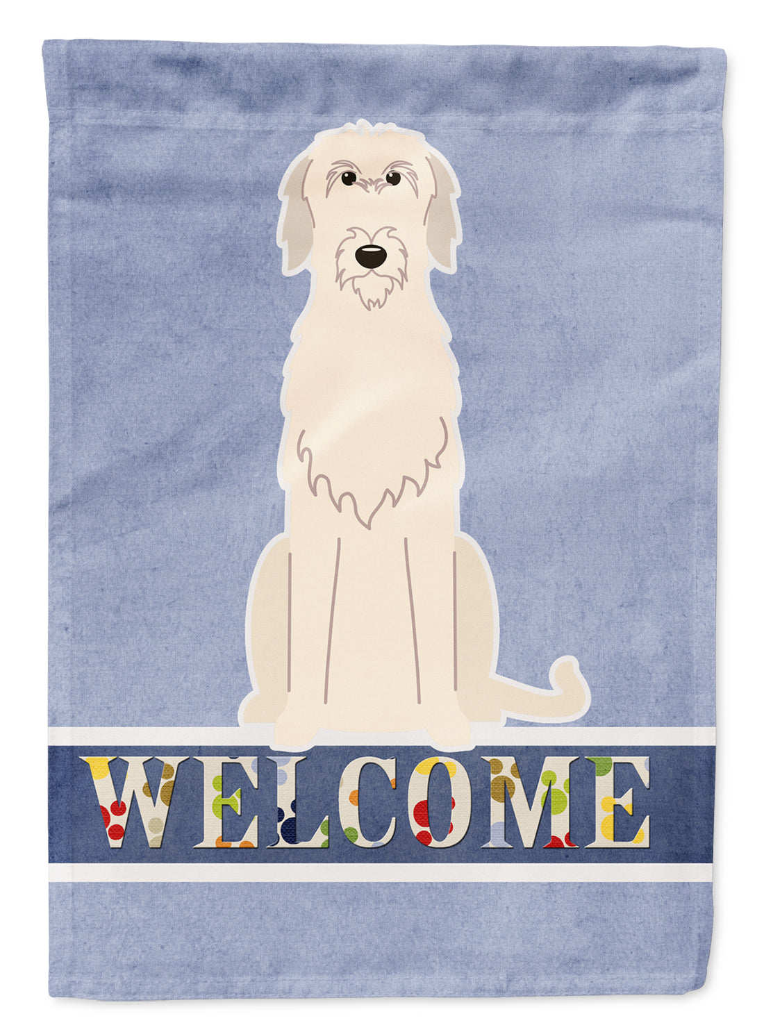 Irish Wolfhound Welcome Flag Garden Size BB5646GF  the-store.com.