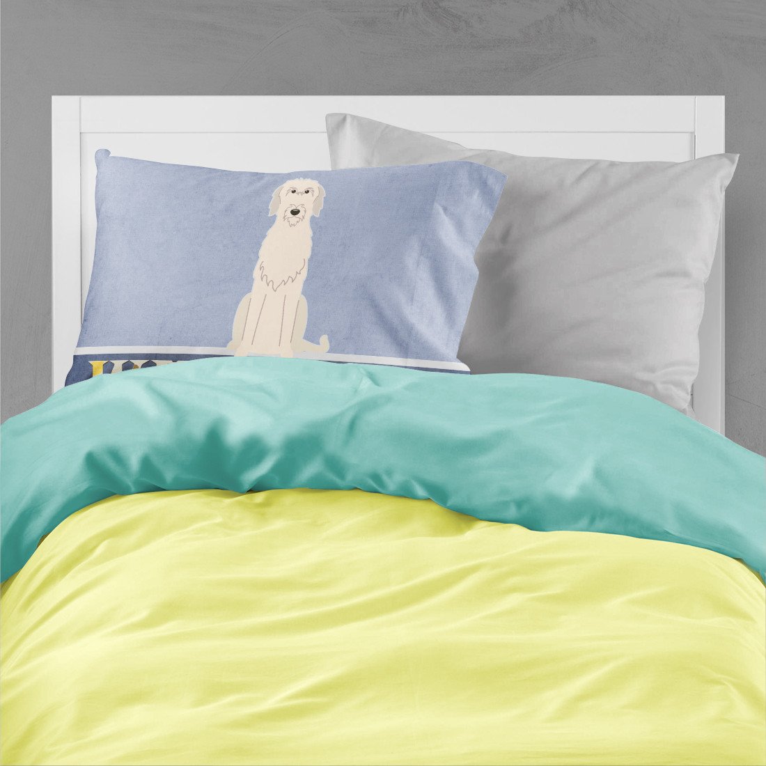 Irish Wolfhound Welcome Fabric Standard Pillowcase BB5646PILLOWCASE by Caroline's Treasures