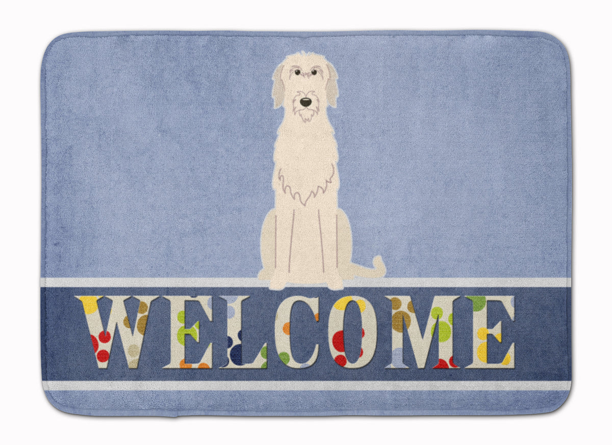 Irish Wolfhound Welcome Machine Washable Memory Foam Mat BB5646RUG - the-store.com