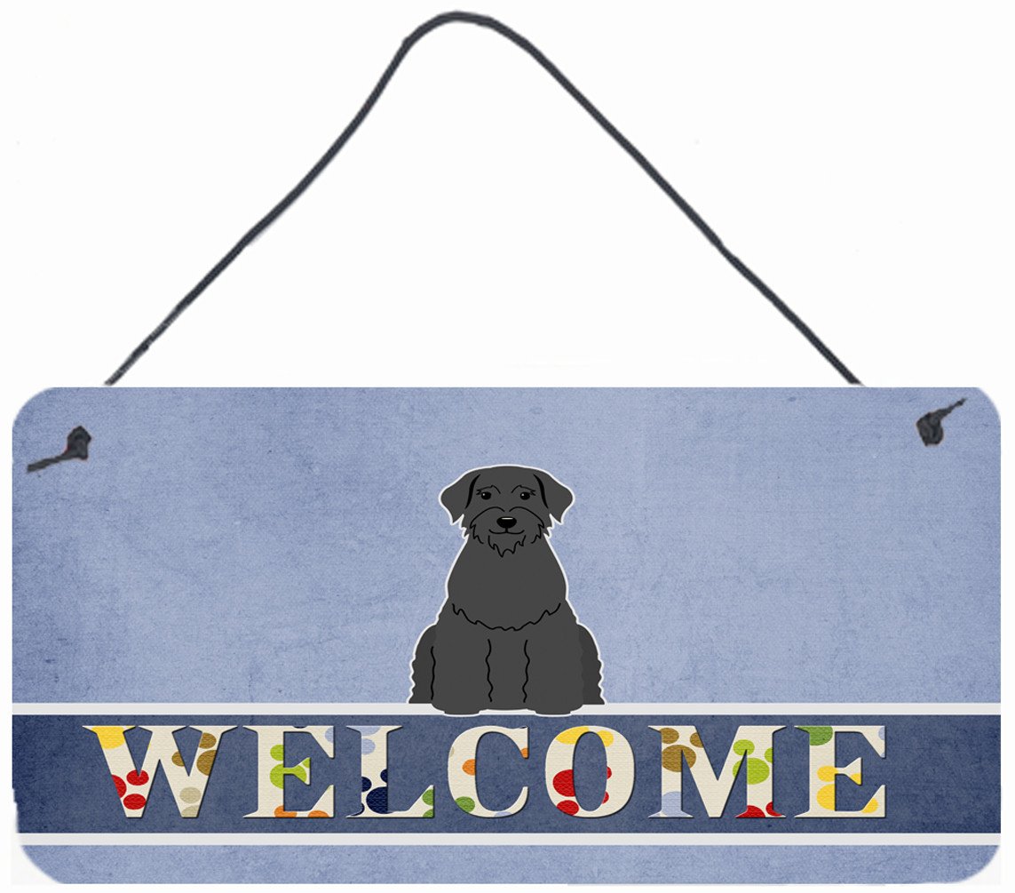 Giant Schnauzer Welcome Wall or Door Hanging Prints BB5647DS812 by Caroline's Treasures