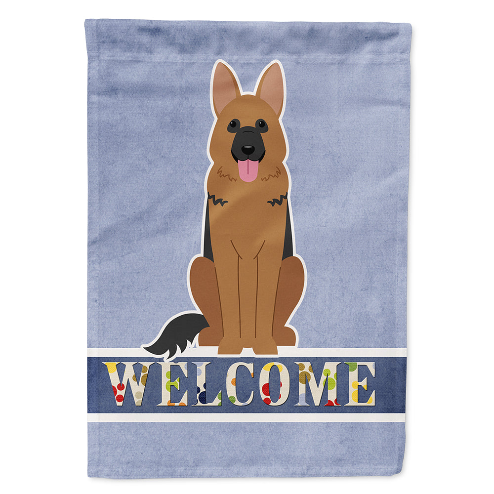 German Shepherd Welcome Flag Canvas House Size BB5648CHF  the-store.com.