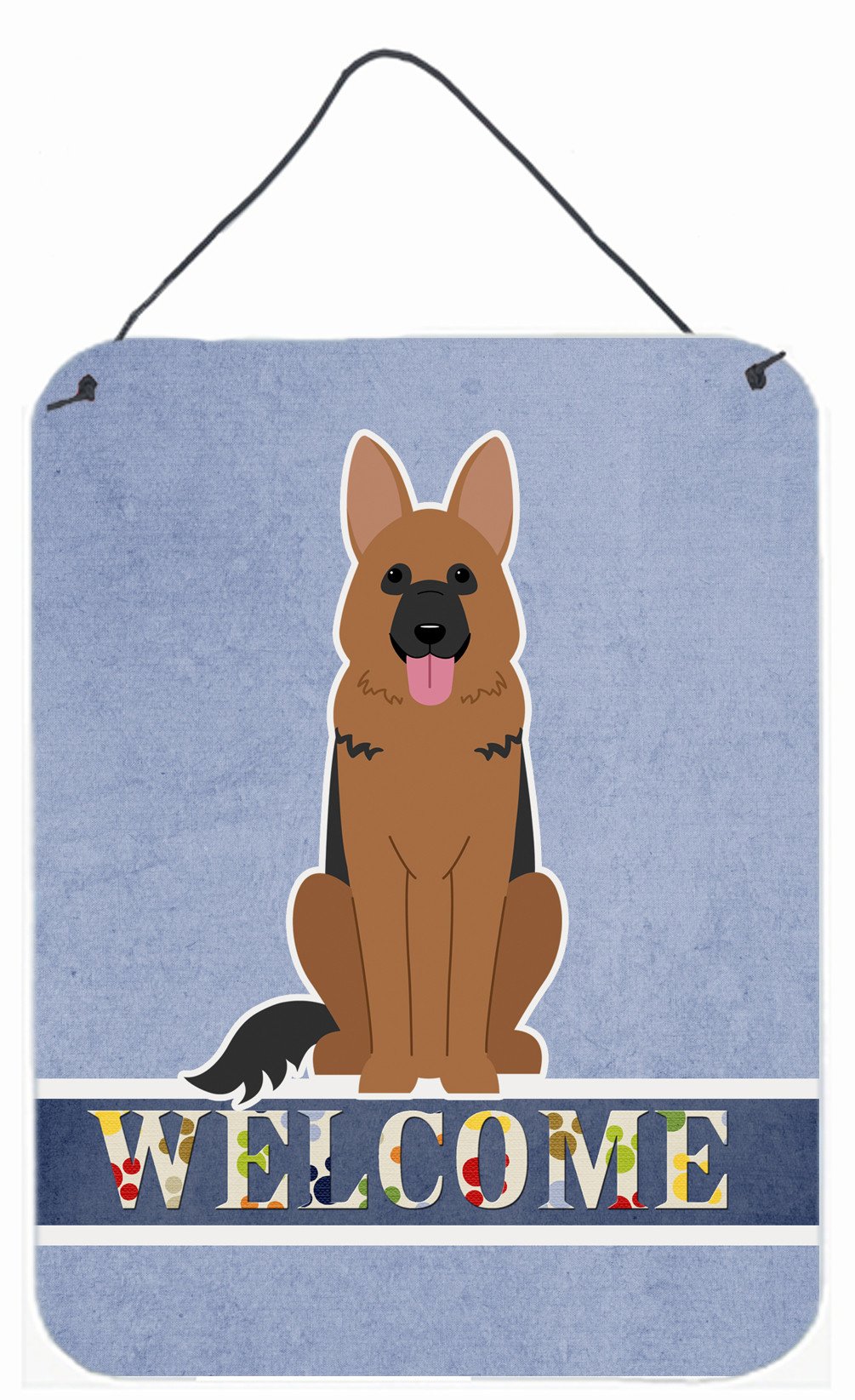 German Shepherd Welcome Wall or Door Hanging Prints BB5648DS1216 by Caroline&#39;s Treasures