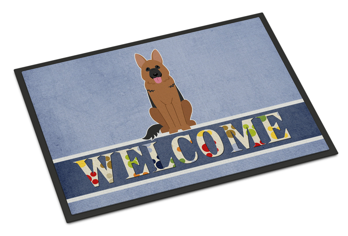 German Shepherd Welcome Indoor or Outdoor Mat 18x27 BB5648MAT - the-store.com