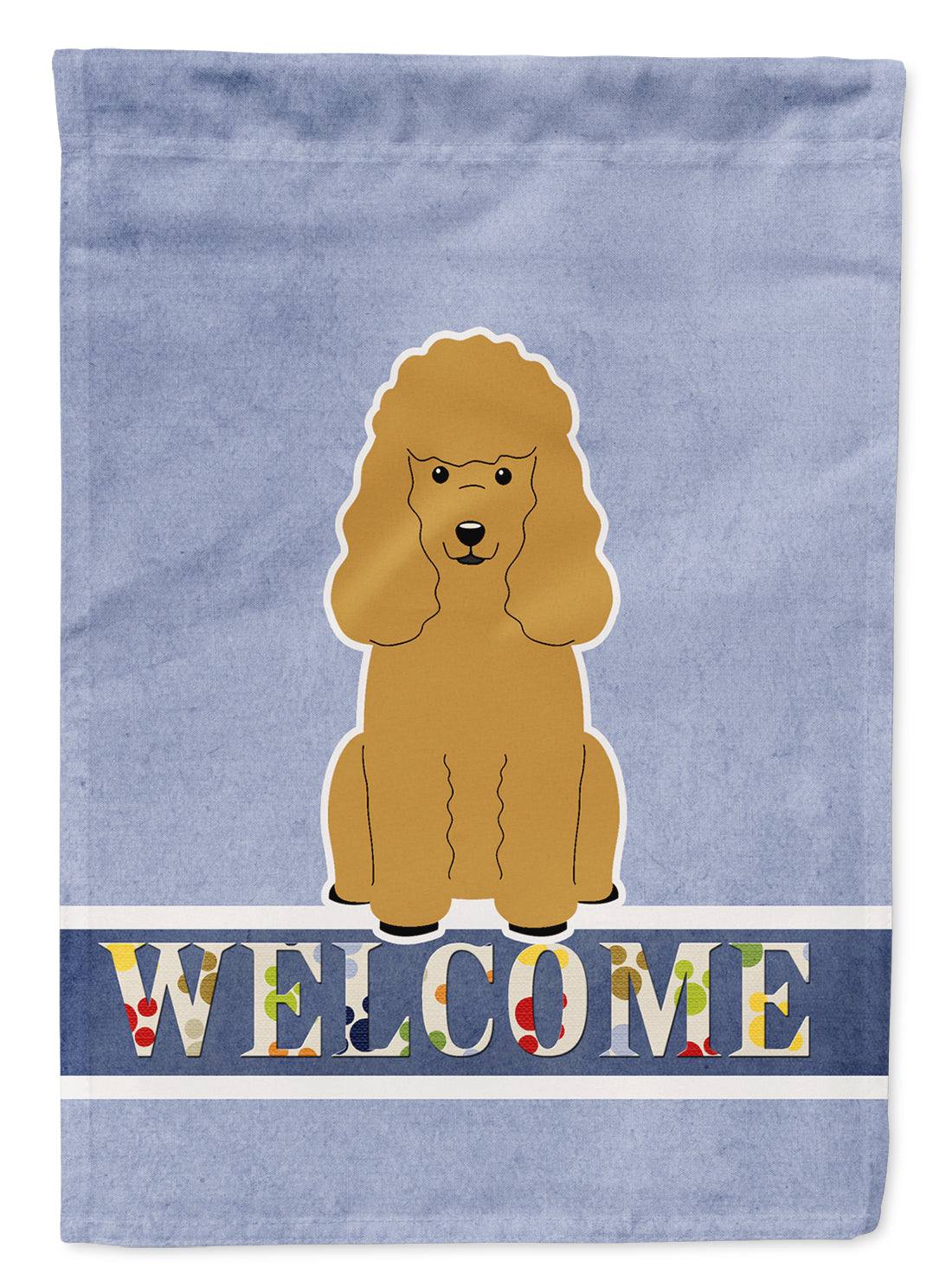 Poodle Tan Welcome Flag Garden Size BB5650GF  the-store.com.