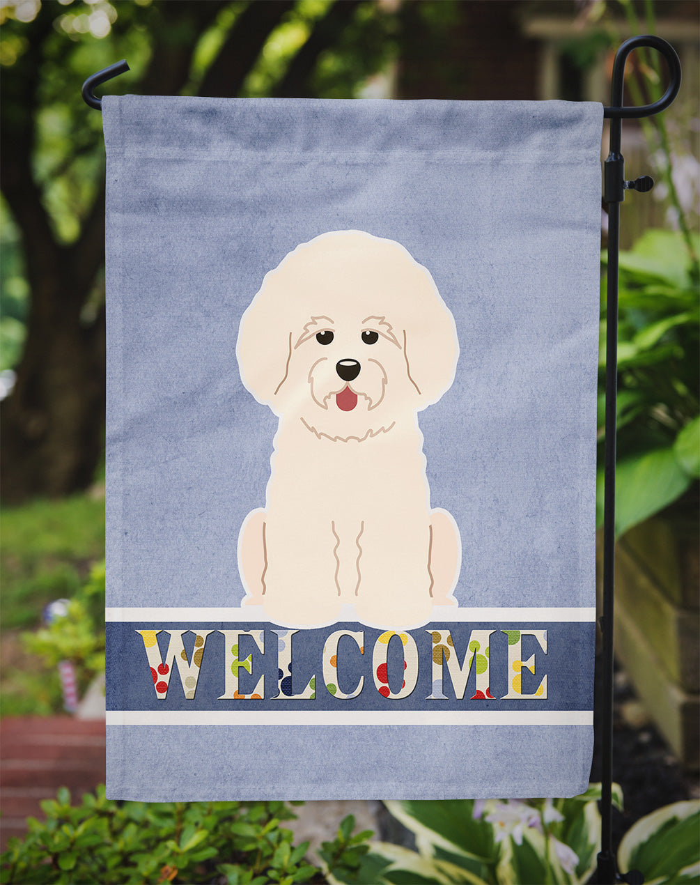 Bichon Frise Welcome Flag Garden Size BB5656GF  the-store.com.