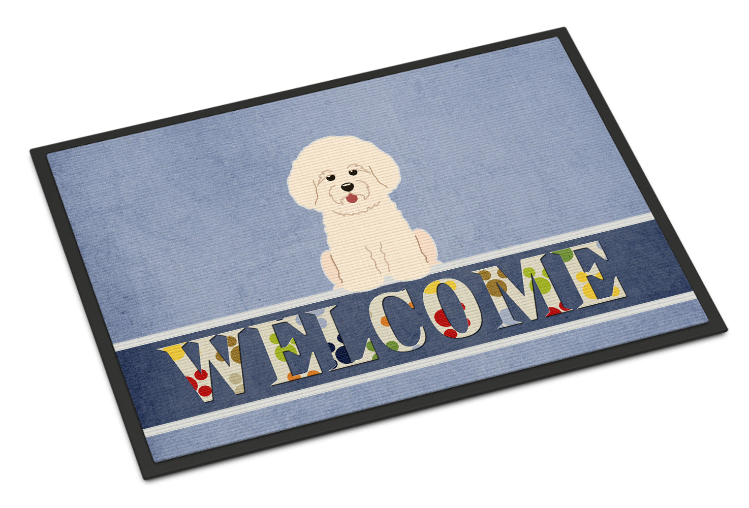 Bichon Frise Welcome Indoor or Outdoor Mat 18x27 BB5656MAT - the-store.com