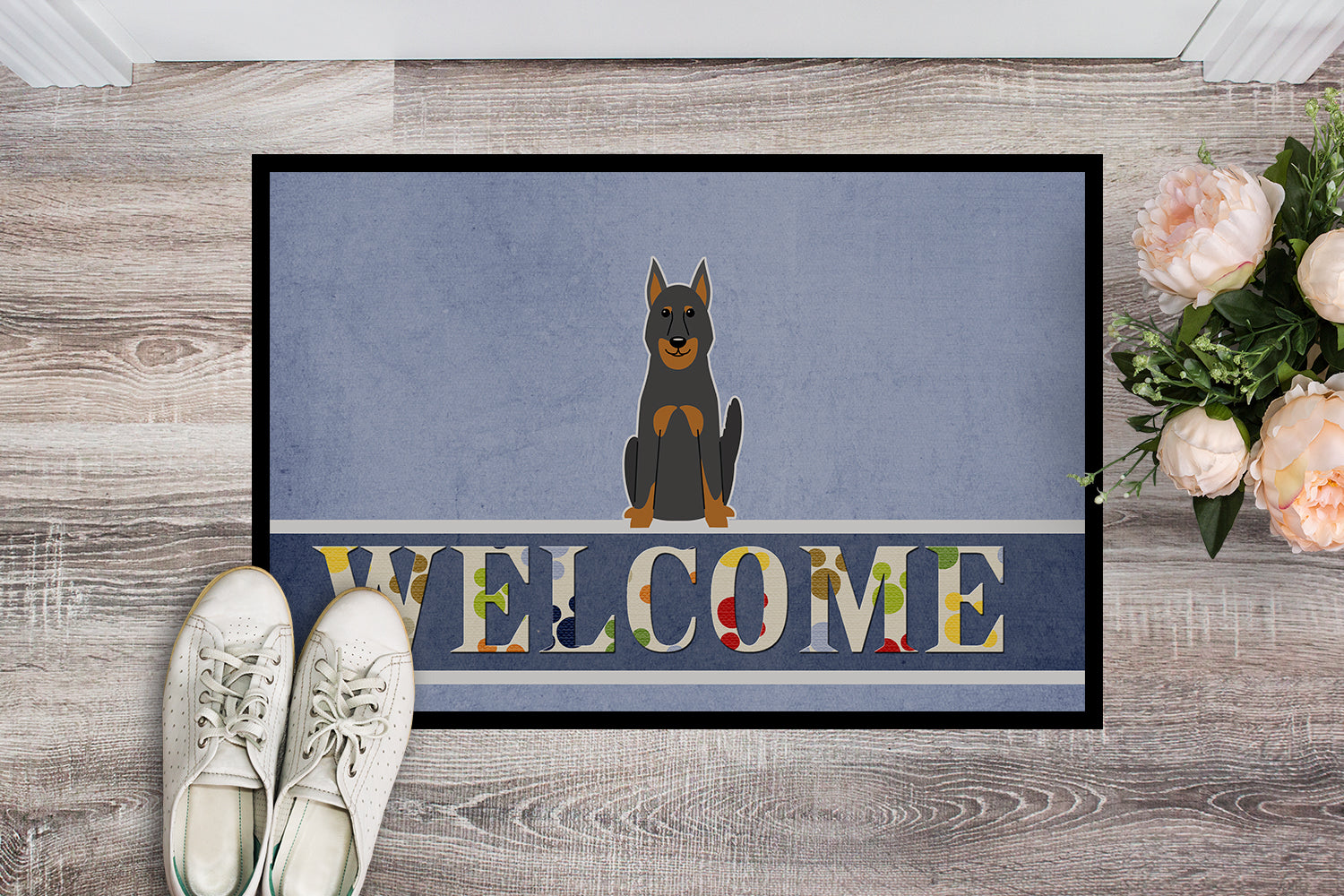 Beauce Shepherd Dog Welcome Indoor or Outdoor Mat 18x27 BB5661MAT - the-store.com