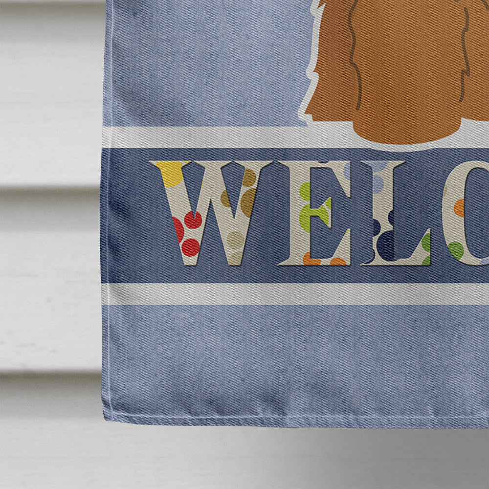 Briard Brown Welcome Flag Canvas House Size BB5663CHF  the-store.com.