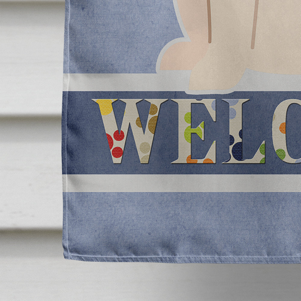 Great Pyrenese Welcome Flag Canvas House Size BB5664CHF  the-store.com.