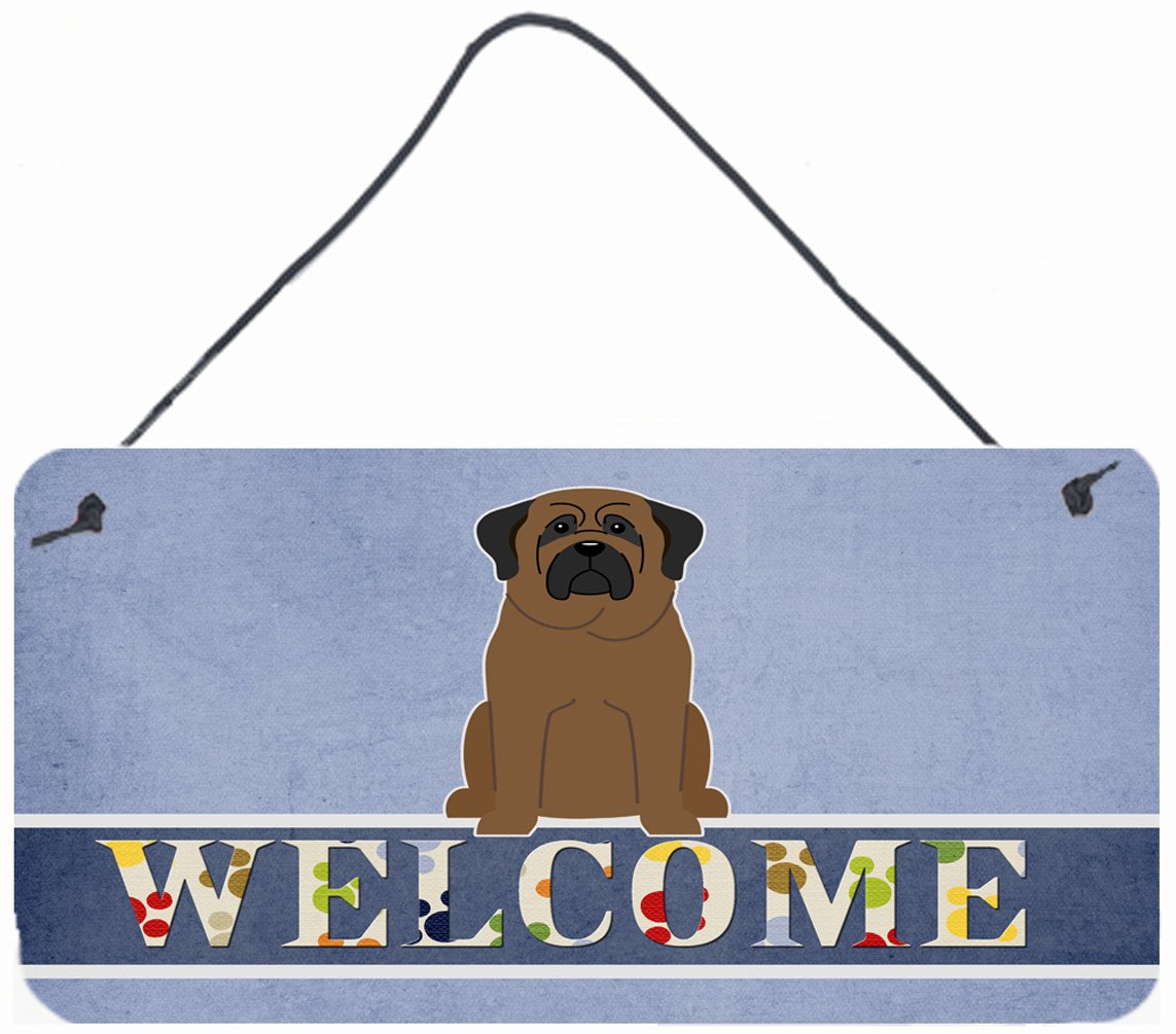 Bullmastiff Welcome Wall or Door Hanging Prints BB5665DS812 by Caroline's Treasures