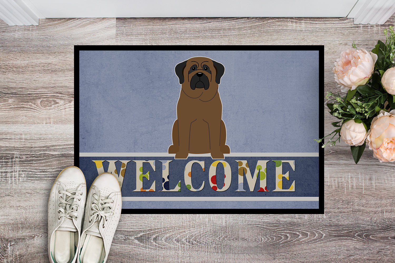 Bullmastiff Welcome Indoor or Outdoor Mat 18x27 BB5665MAT - the-store.com