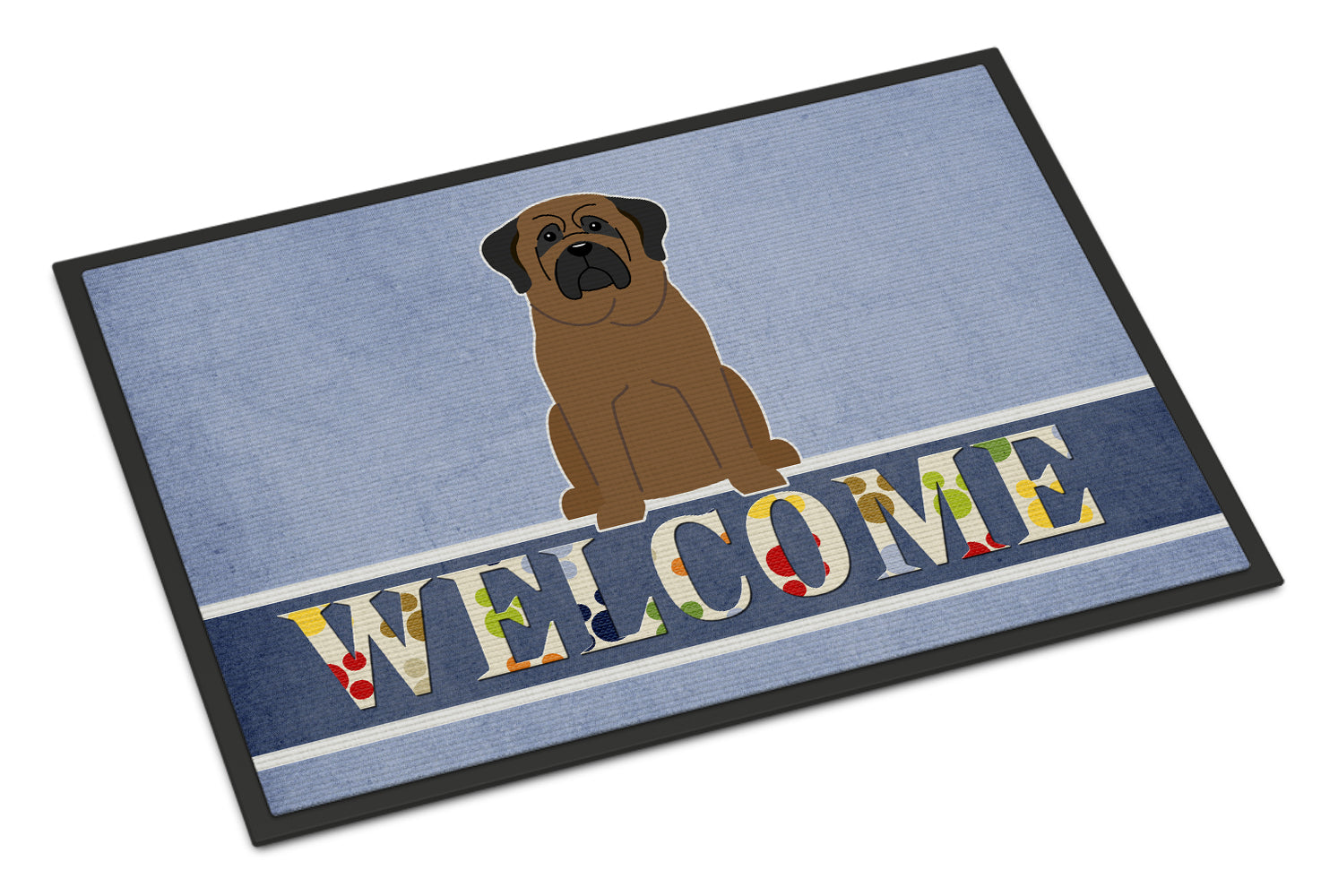 Bullmastiff Welcome Indoor or Outdoor Mat 18x27 BB5665MAT - the-store.com