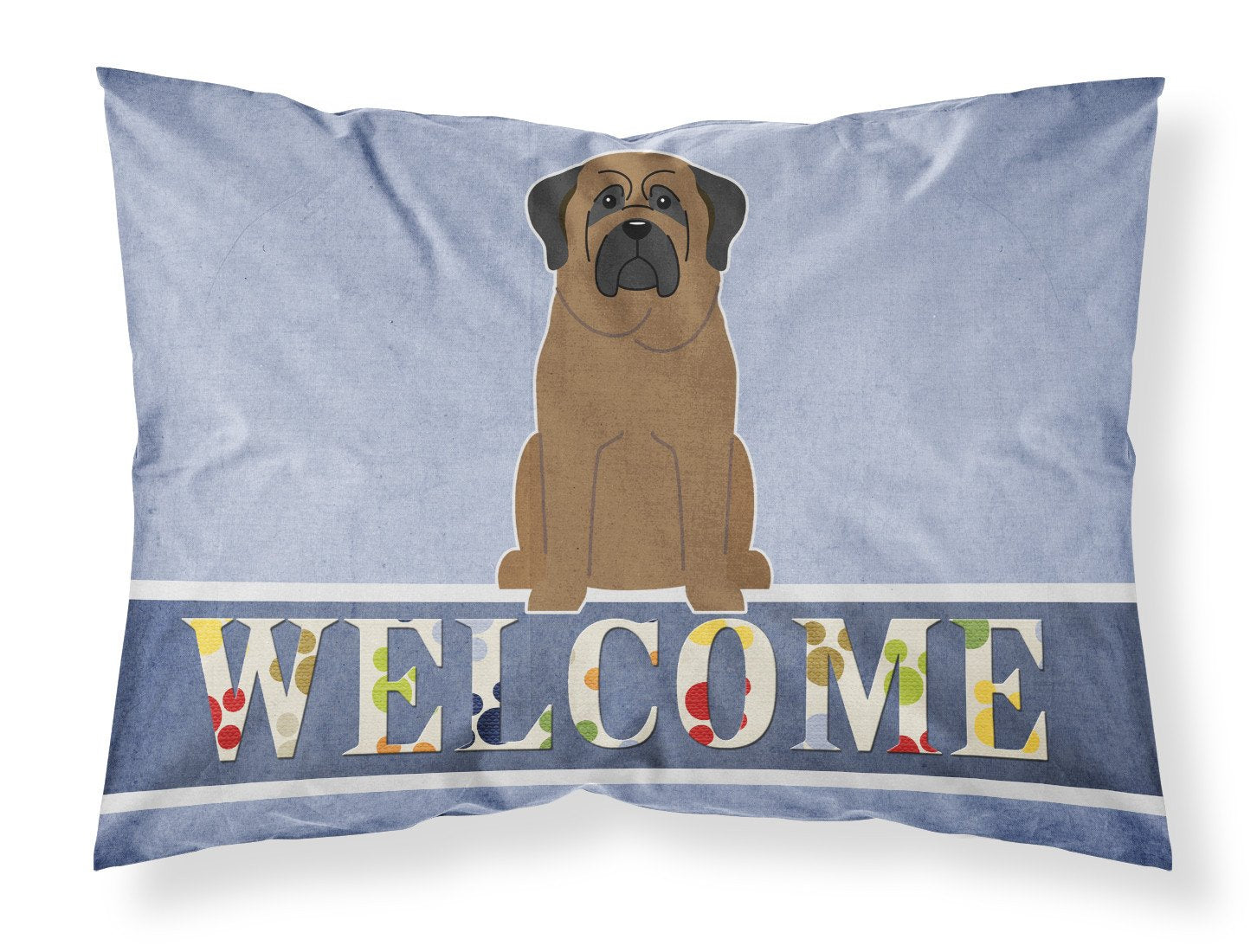 Bullmastiff Welcome Fabric Standard Pillowcase BB5665PILLOWCASE by Caroline's Treasures