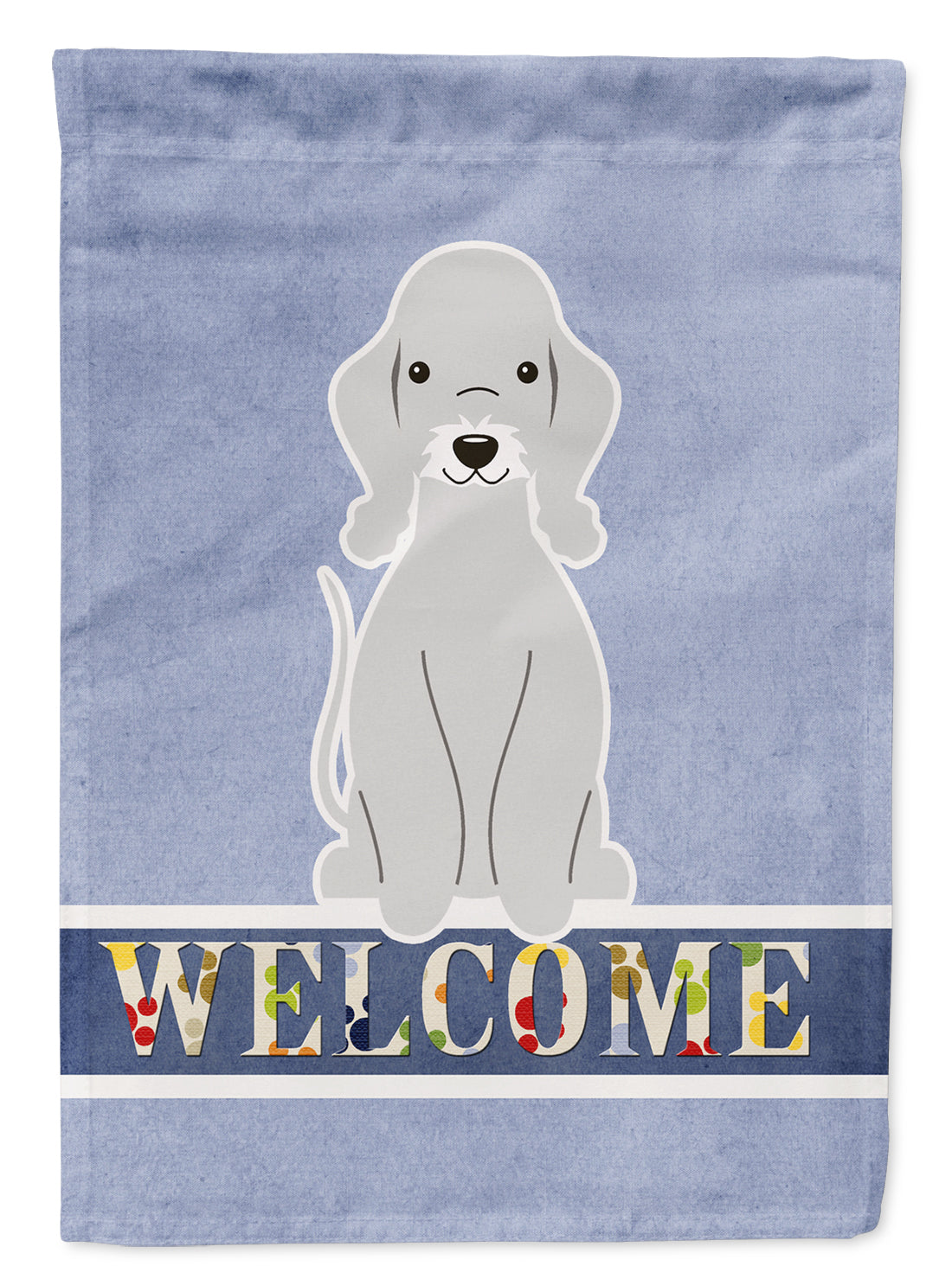 Bedlington Terrier Blue Welcome Flag Garden Size BB5671GF  the-store.com.