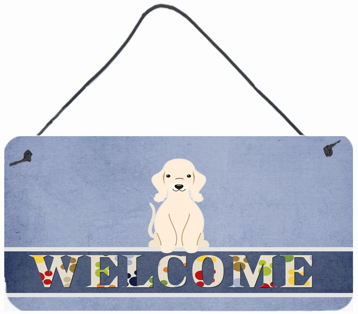 Bedlington Terrier Sandy Welcome Wall or Door Hanging Prints BB5672DS812 by Caroline's Treasures