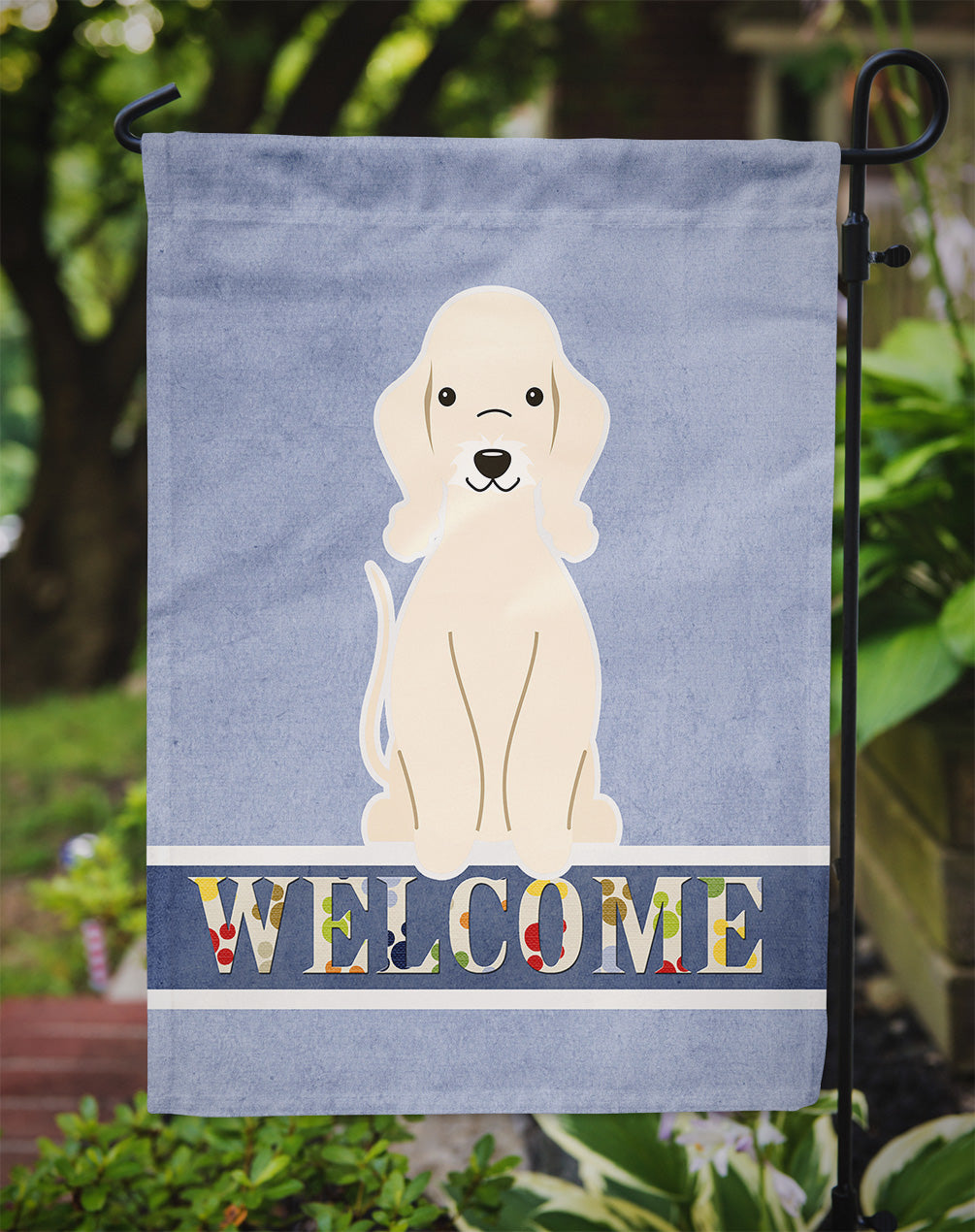 Bedlington Terrier Sandy Welcome Flag Garden Size BB5672GF  the-store.com.