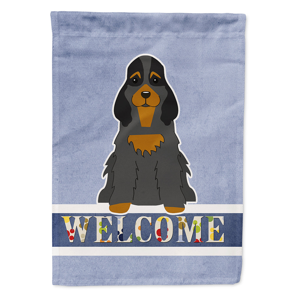 Cocker Spaniel Black Tan Welcome Flag Canvas House Size BB5674CHF  the-store.com.