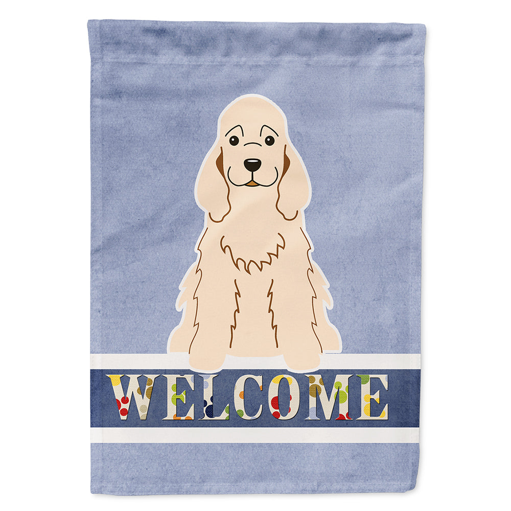 Cocker Spaniel Buff Welcome Flag Canvas House Size BB5675CHF  the-store.com.