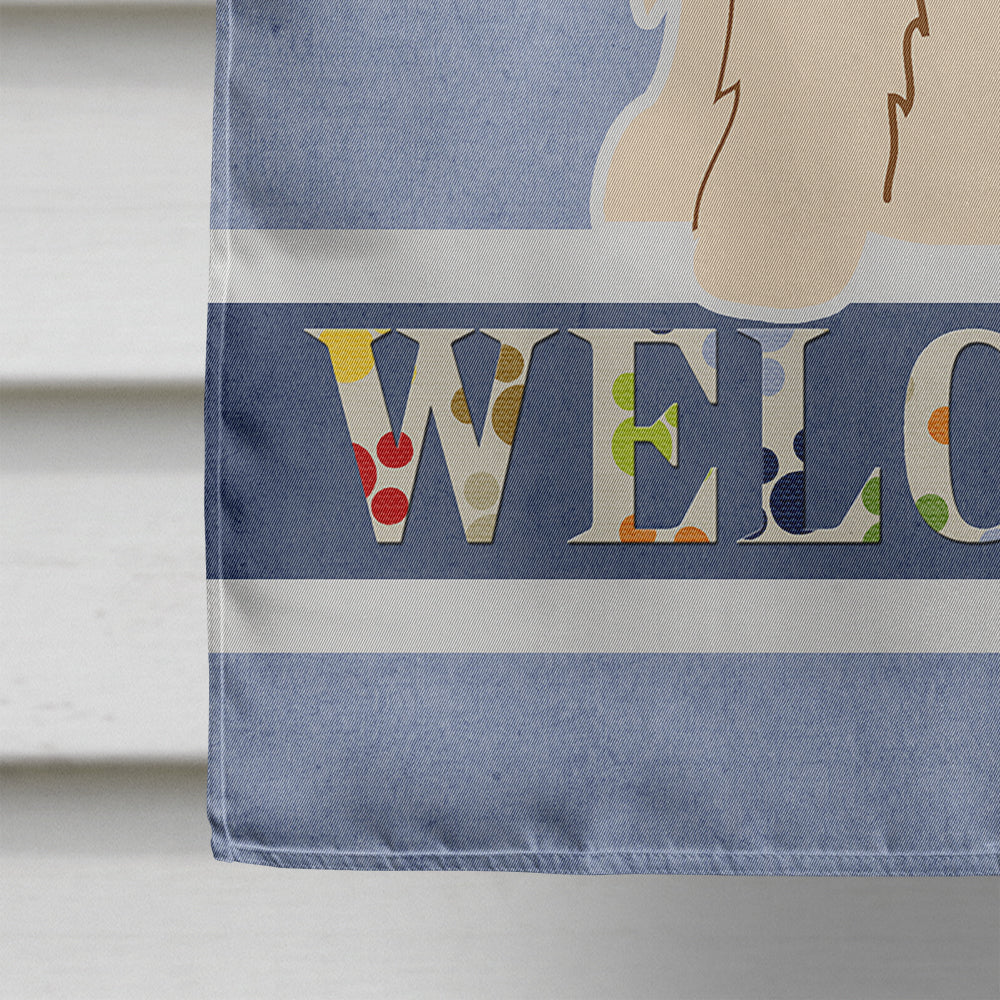 Cocker Spaniel Buff Welcome Flag Canvas House Size BB5675CHF  the-store.com.