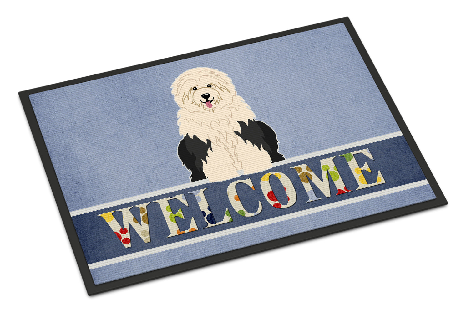 Old English Sheepdog Welcome Indoor or Outdoor Mat 18x27 BB5677MAT - the-store.com