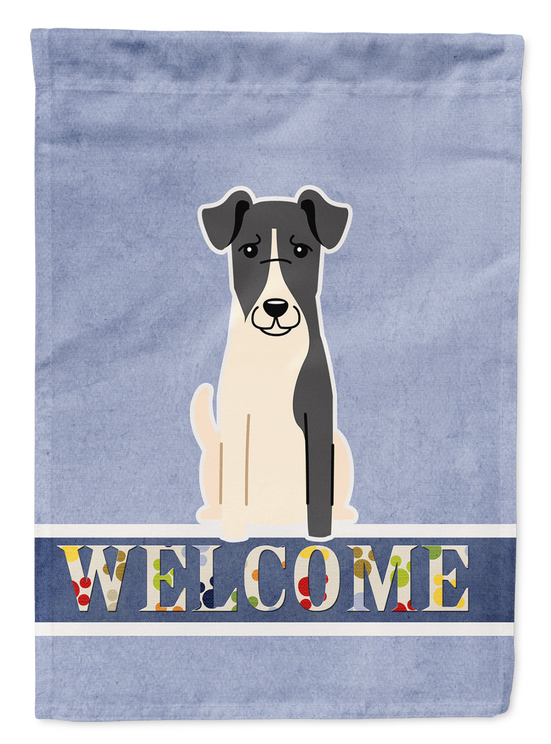 Smooth Fox Terrier Welcome Flag Garden Size BB5679GF  the-store.com.