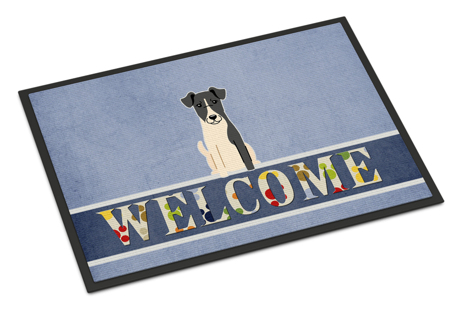 Smooth Fox Terrier Welcome Indoor or Outdoor Mat 18x27 BB5679MAT - the-store.com