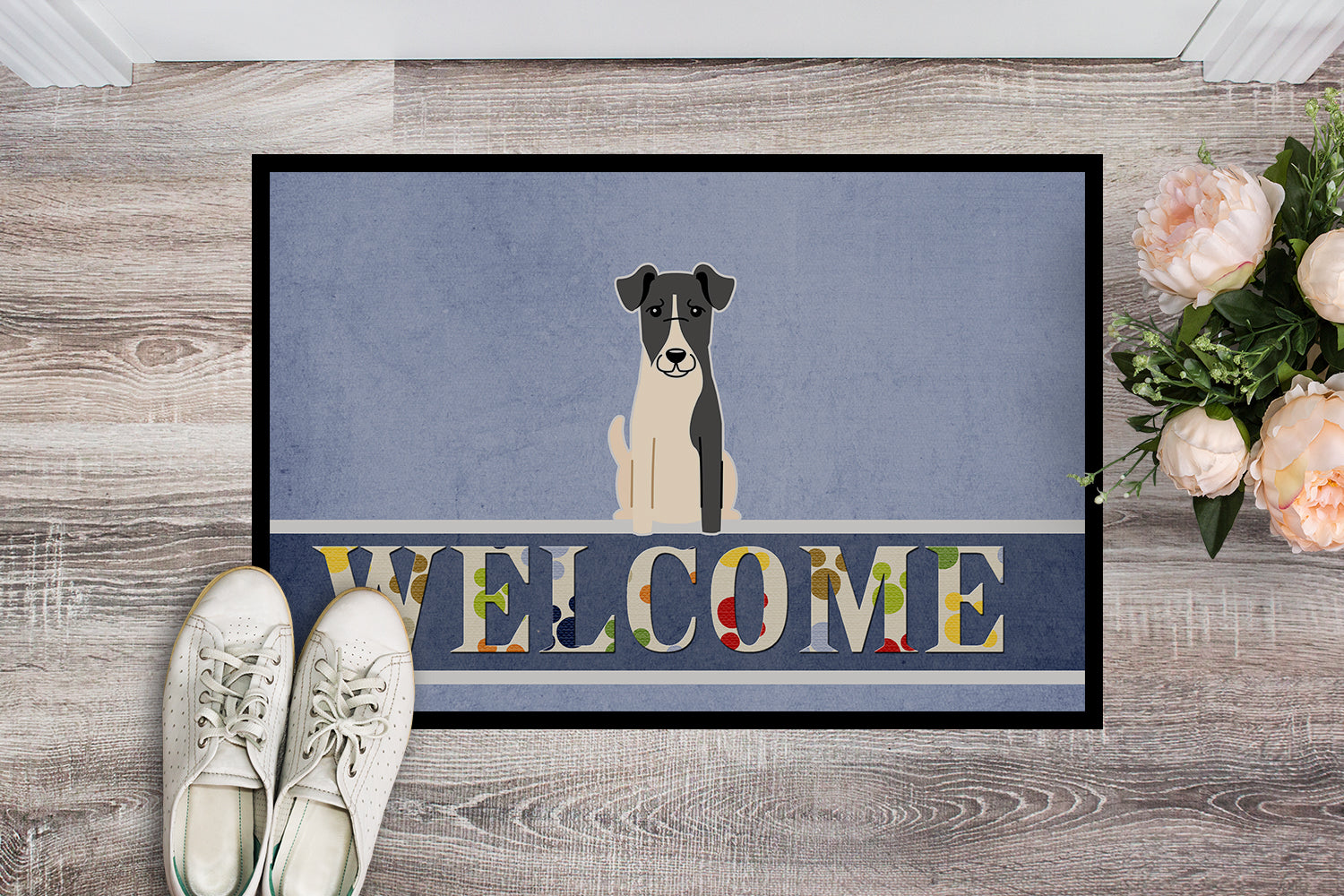 Smooth Fox Terrier Welcome Indoor or Outdoor Mat 18x27 BB5679MAT - the-store.com