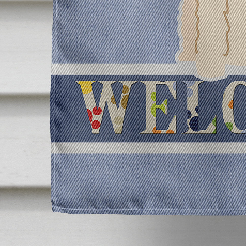 Wire Fox Terrier Welcome Flag Canvas House Size BB5682CHF  the-store.com.