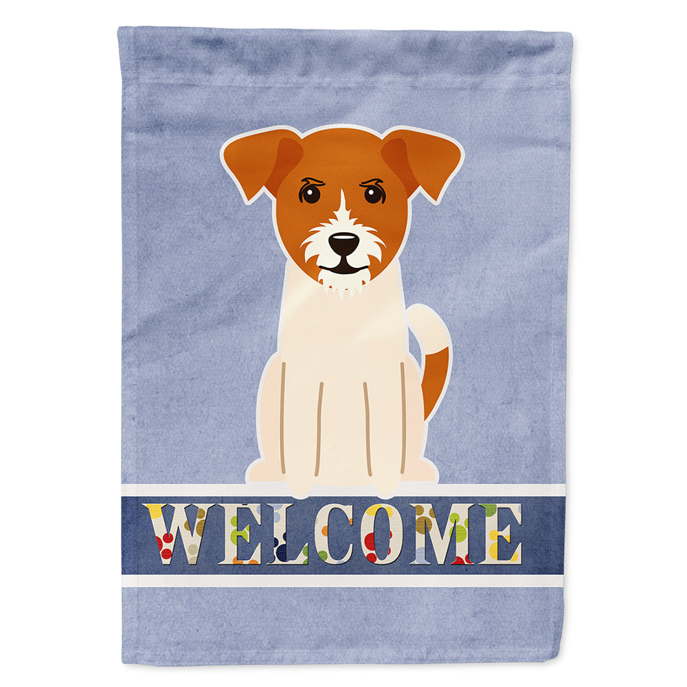 Jack Russell Terrier Welcome Flag Canvas House Size BB5689CHF  the-store.com.
