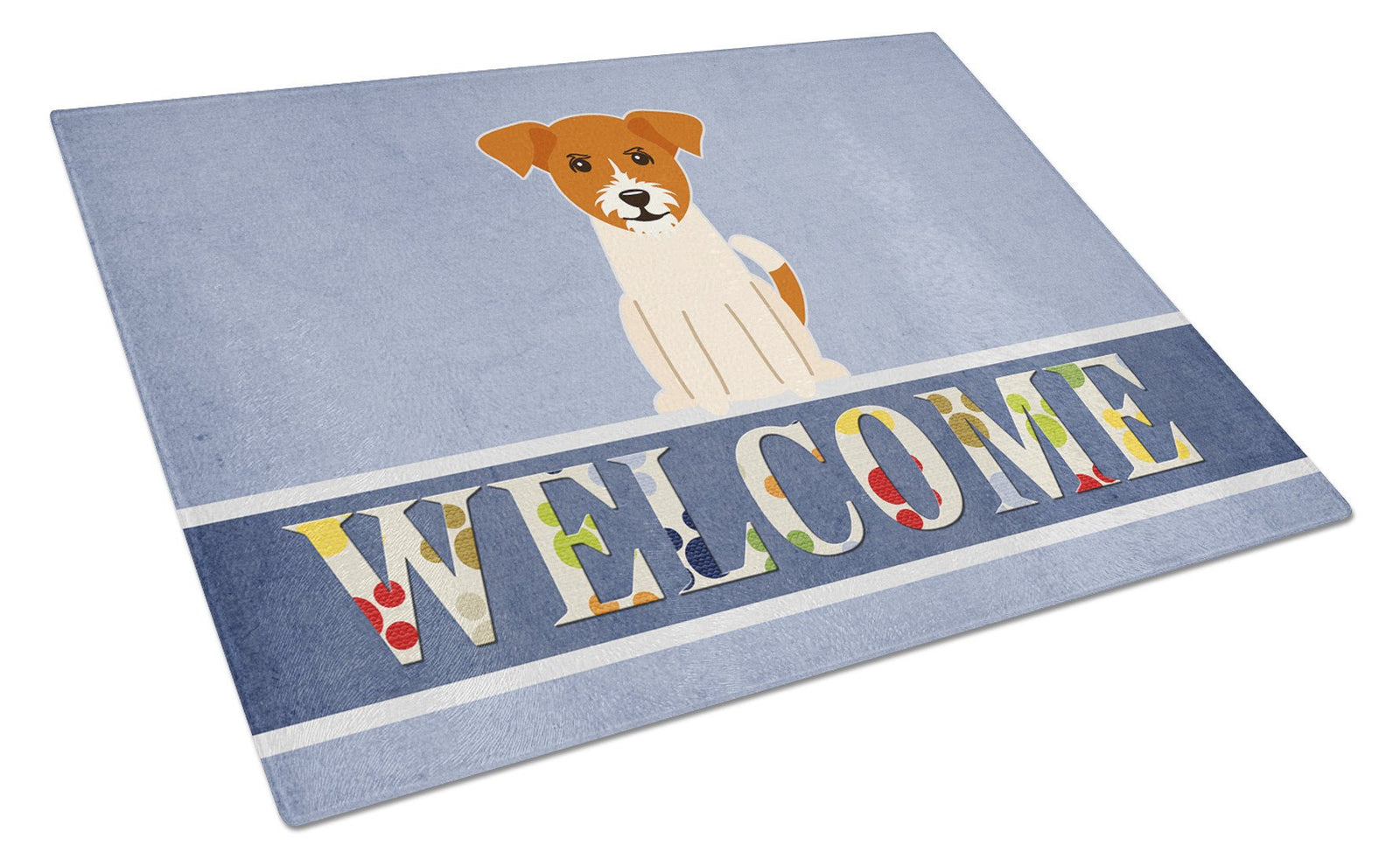 Jack Russell Terrier Welcome Glass Cutting Board Large BB5689LCB by Caroline's Treasures