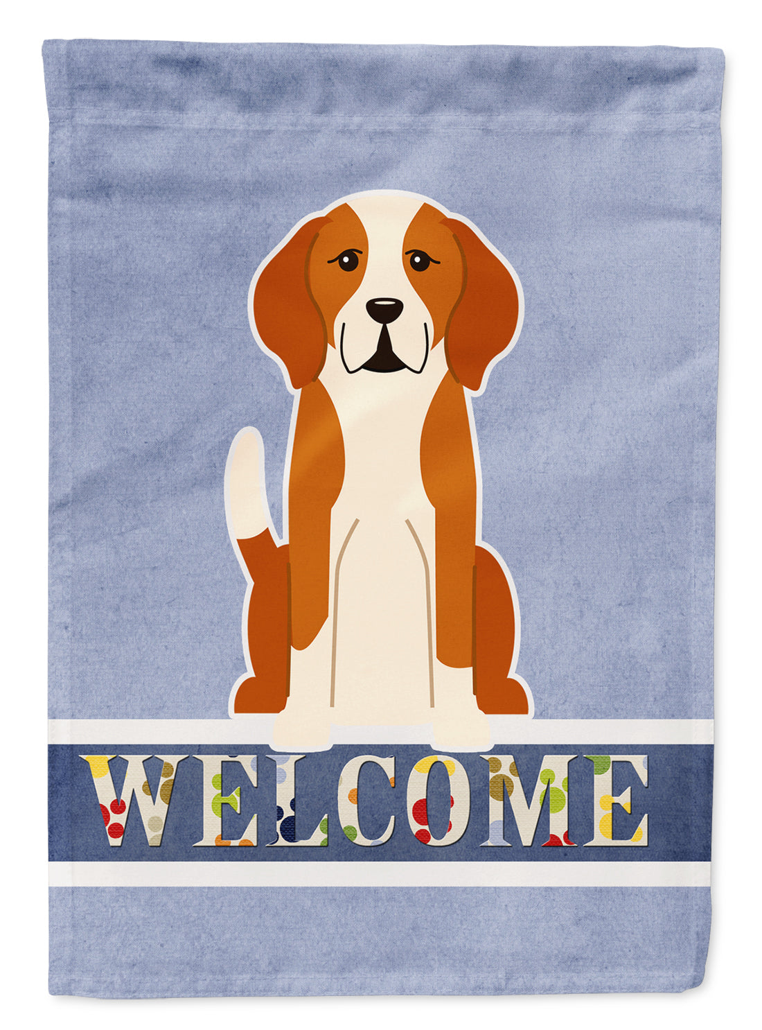 English Foxhound Welcome Flag Garden Size BB5691GF  the-store.com.