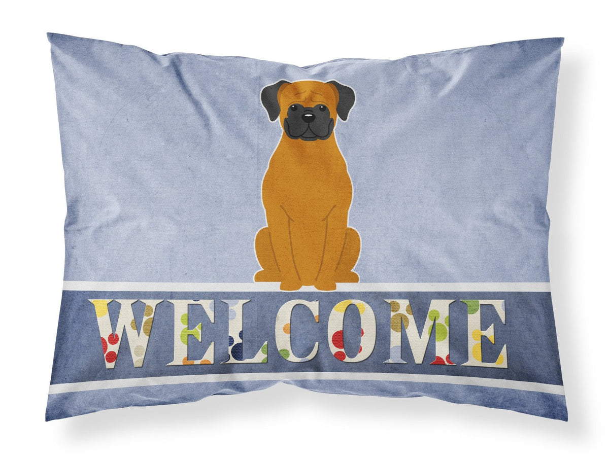 Fawn Boxer Welcome Fabric Standard Pillowcase BB5696PILLOWCASE by Caroline&#39;s Treasures