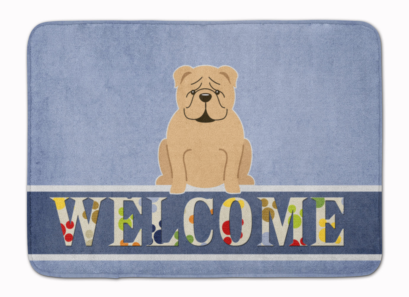 English Bulldog Fawn Welcome Machine Washable Memory Foam Mat BB5705RUG - the-store.com