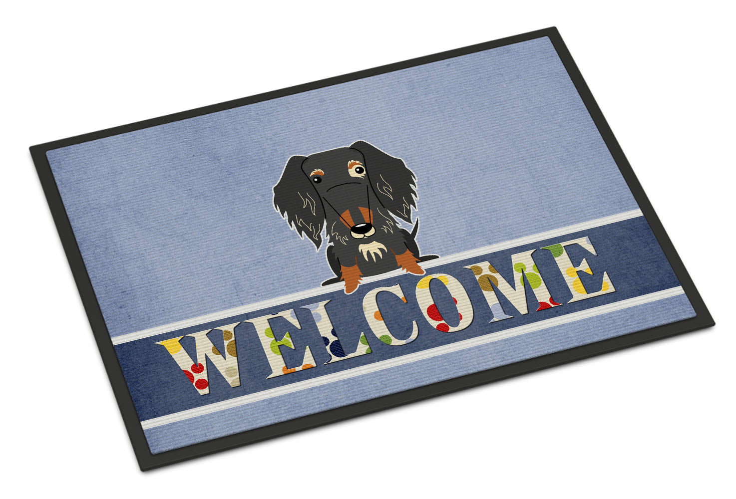 Wire Haired Dachshund Dapple Welcome Indoor or Outdoor Mat 18x27 BB5709MAT - the-store.com