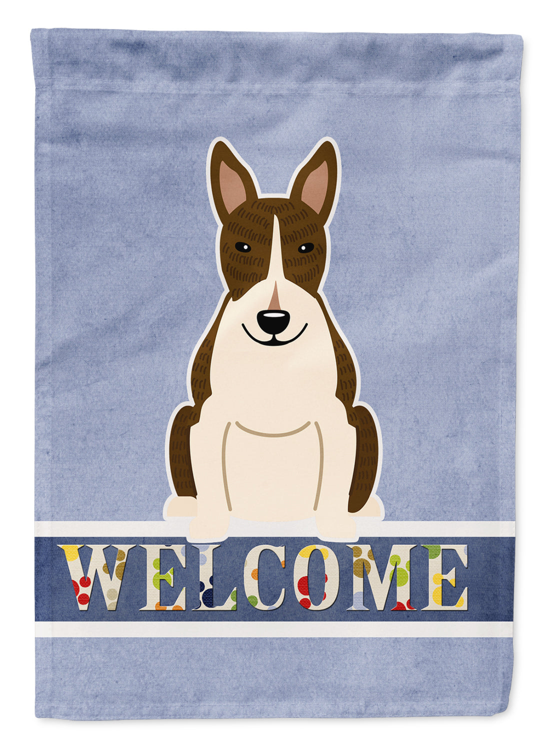 Bull Terrier Dark Brindle Welcome Flag Garden Size BB5717GF  the-store.com.