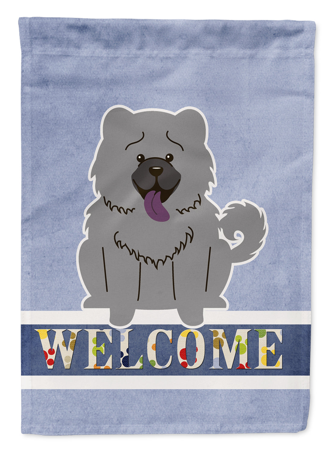 Chow Chow Blue Welcome Flag Garden Size BB5720GF  the-store.com.